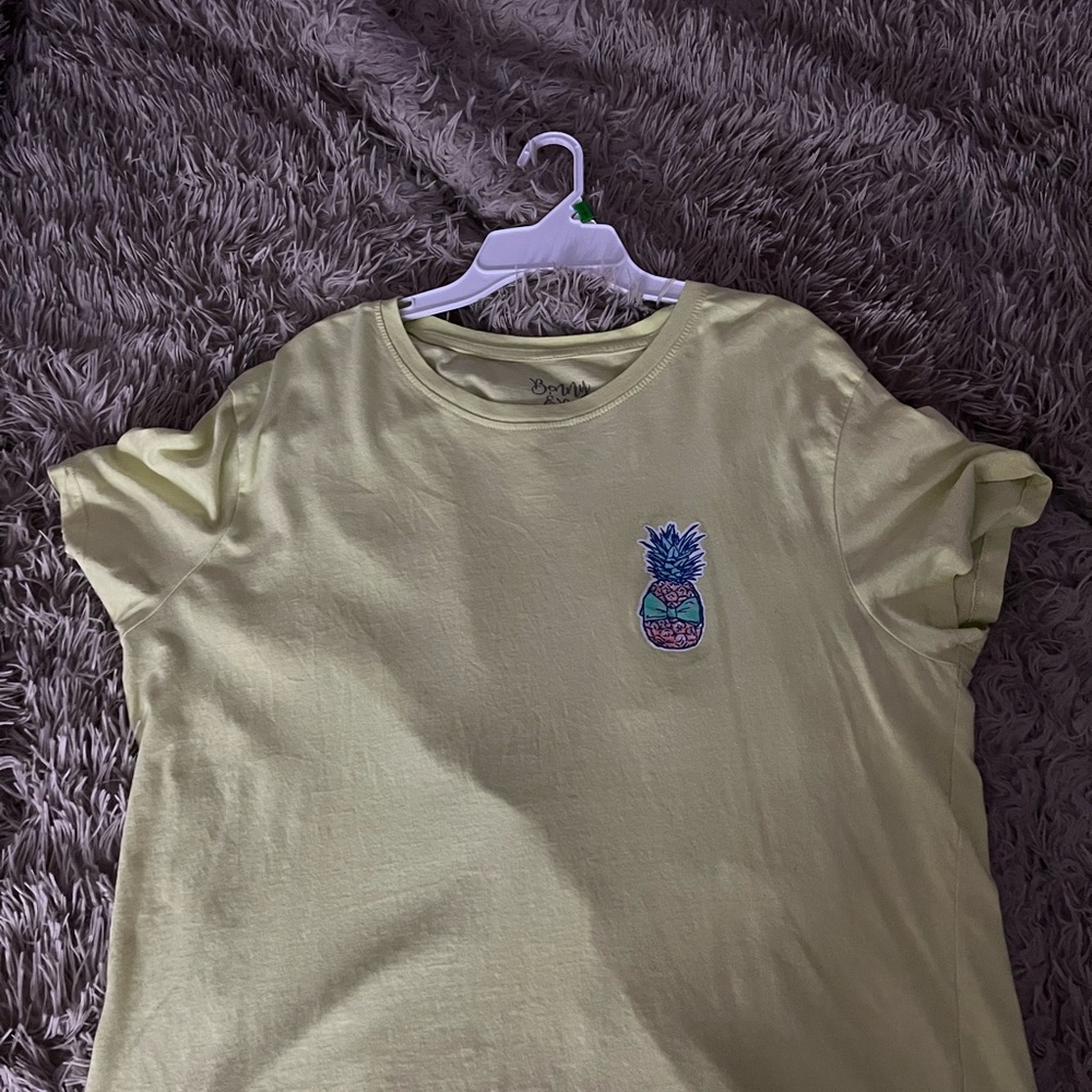 Kids Pineapple Print T-Shirt - Light Green